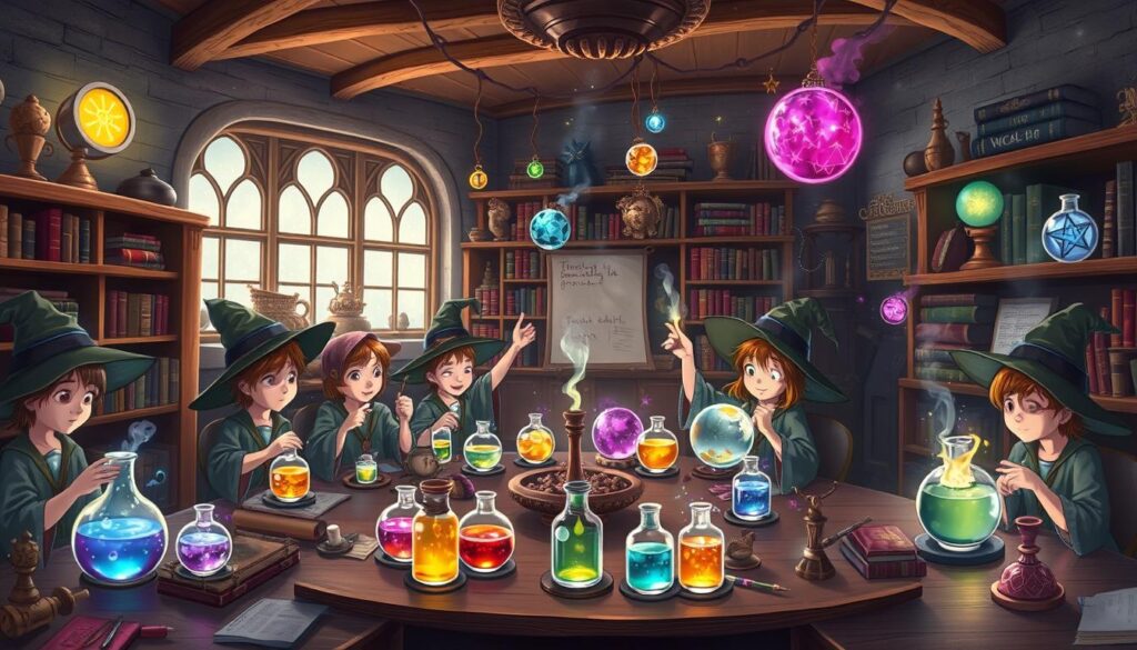 Magical fundamentals in Charms, Transfiguration, and Potions classes